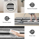 Three-piece kitchen rug set, non-slip and washable, abstract pattern kitchen hallway rug, soft and comfortable, suitable for sinks, floors, entrances, hallways and bathrooms. - Image 8
