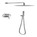 Shower System, Wall Mounted Shower Faucet Set for Bathroom with High Pressure 10" Stainless Steel Rain Shower head Handheld Shower Set, 2 Way Pressure Balance Shower Valve Kit