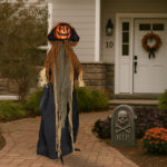 5.8ft Halloween Decorations Outdoor Life Size Animatronics Pumpkin Ghost, Sound-Actived Party Decor with Creepy Sound , Scary Haunted House Props for Garden Yard Lawn - Image 12