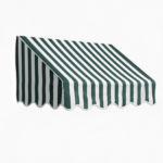 4' Window Door Awning Sun Shade Canopy Outdoor Patio Cover, Green & White Stripes - Image 3