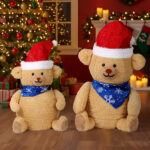 Set of 2 Lighted Plush Bear Christmas Decorations, Pre-lit Pull Up Holiday Decor with 60 Warm White LED Lights for Xmas Outdoor Indoor Decor Lighted Holiday Displays - Image 14