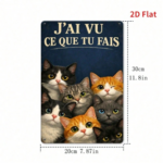 CIFbuy Hello Spring Cherry Blossom Black Cat Metal Plaque, Vintage 2D Flat Print Wall Art, Waterproof Rust Resistant Sign For Home Deco TikTok, TikTok, t Wall Art Self-pickup Logiopics - Image 15
