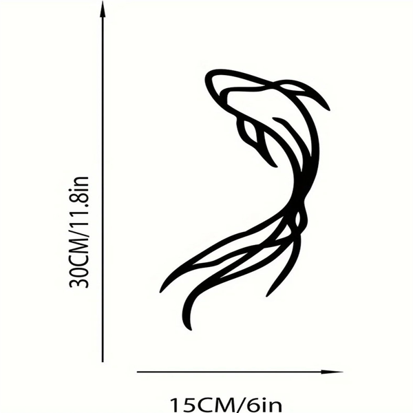 CIFbuy Hand Forged Half Pound Solid iron Fish Wall Art Personalized Fishing Theme Gift (TikTok, temu pick-up service)