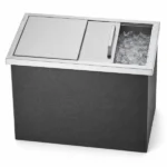 Drop-In Ice Chest, Stainless Steel Ice Storage Box with Sliding Lid and Drain Hose, Ice Bin for Chilled Wine, Beer, Beverage (27 x 18 x 21 Inches) - Image 4