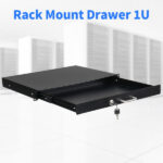Do Not Sell on Amazon 19" 1U Steel Plate DJ Drawer Equipment Cabinet with Keys Black - Image 2