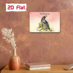 CIFbuy 1pc California Quail & Chicks Metal Wall Plaque, 2D" 2D Flat Unframed Yellow Flowers Outdoor Garden Decor, Flowers Outdoor Garden Decor, Weatherproof Rustproof UV Wall PlaqikTok, Wall PlaqikTok, t Self-pickup Logiopics - Image 4