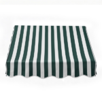 4' Window Door Awning Sun Shade Canopy Outdoor Patio Cover, Green & White Stripes - Image 2