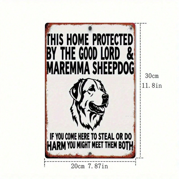 ff904156-969a-4236-9496-b071515fa4eb.png CIFbuy Guardian Dog Maremma Sheepdog Metal Sign, 8x12 Inch" 2D Flat Iron Art, Decor Home Protector Plaque For Living Room 8x1ikTok, 8x1ikTok, t Self-pickup Logiopics - Image 1