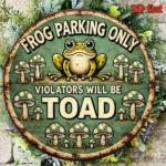 CIFbuy pc Funny Frog Parking Sign, "Frog Parking Only" & " "Frog, Only" & "Frog Turns to Toad When Parking TikTok, Temu Self-pickup Logikiics - Image 5