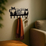 CIFbuy Vintage Cat Metal Wall Hooks Entryway Towel Key Holder Cute Farmhouse Home Decor Gift (TikTok, temu pick-up service) - Image 2