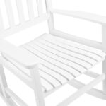 68.5*86*115CM Square Wooden Rocking Chair White - Image 11