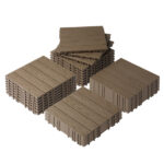 Plastic Interlocking Deck Tiles, 27 Pack, 11.8"x11.8" Waterproof Flooring Tiles for Indoor and Outdoor, Patio Floor Decking Tiles for Porch Poolside Balcony Backyard - Image 2